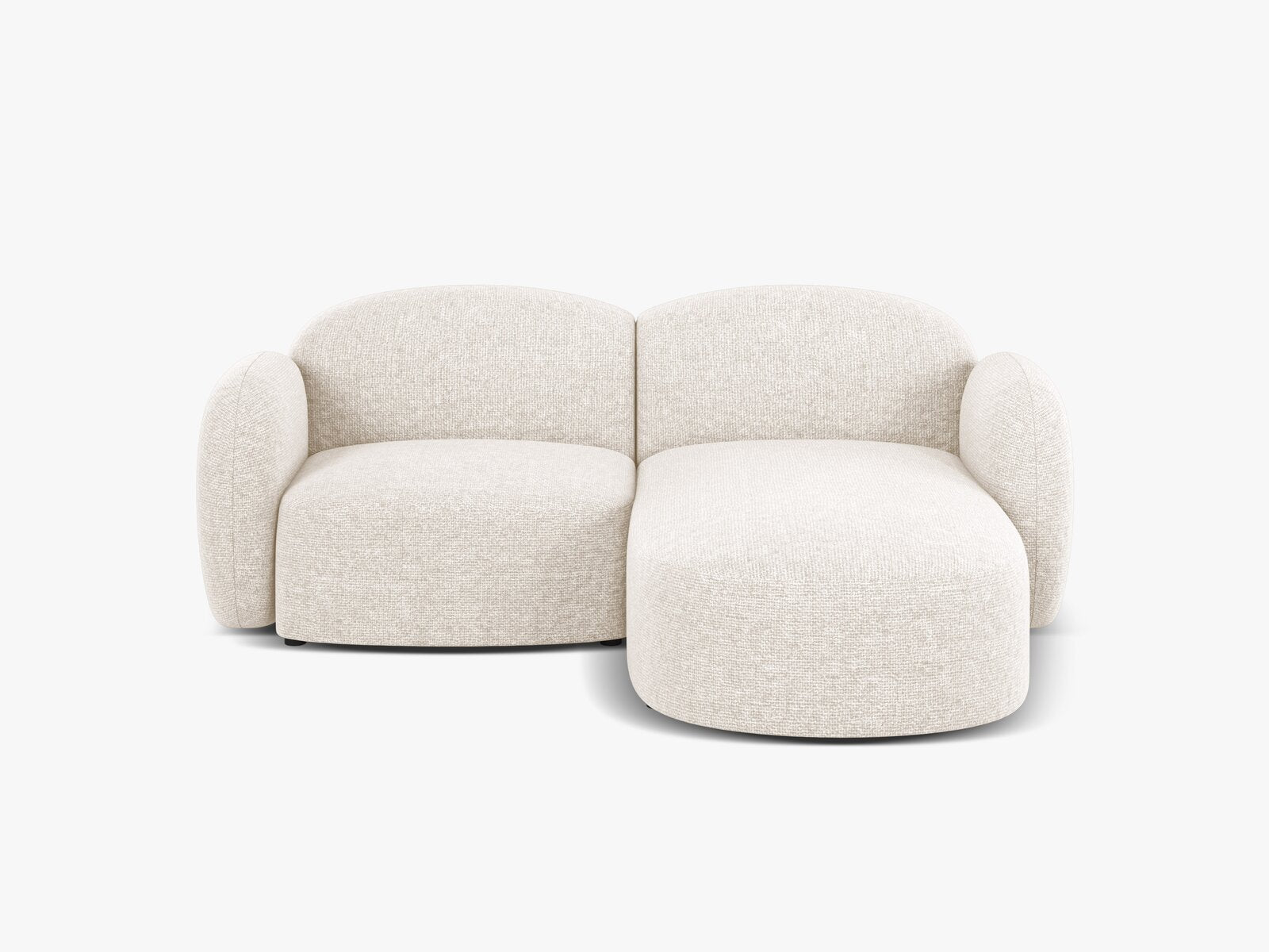 Micadoni Ecksofa Blair 3-Sitzer Rechts Chenille Eden Helles Beige