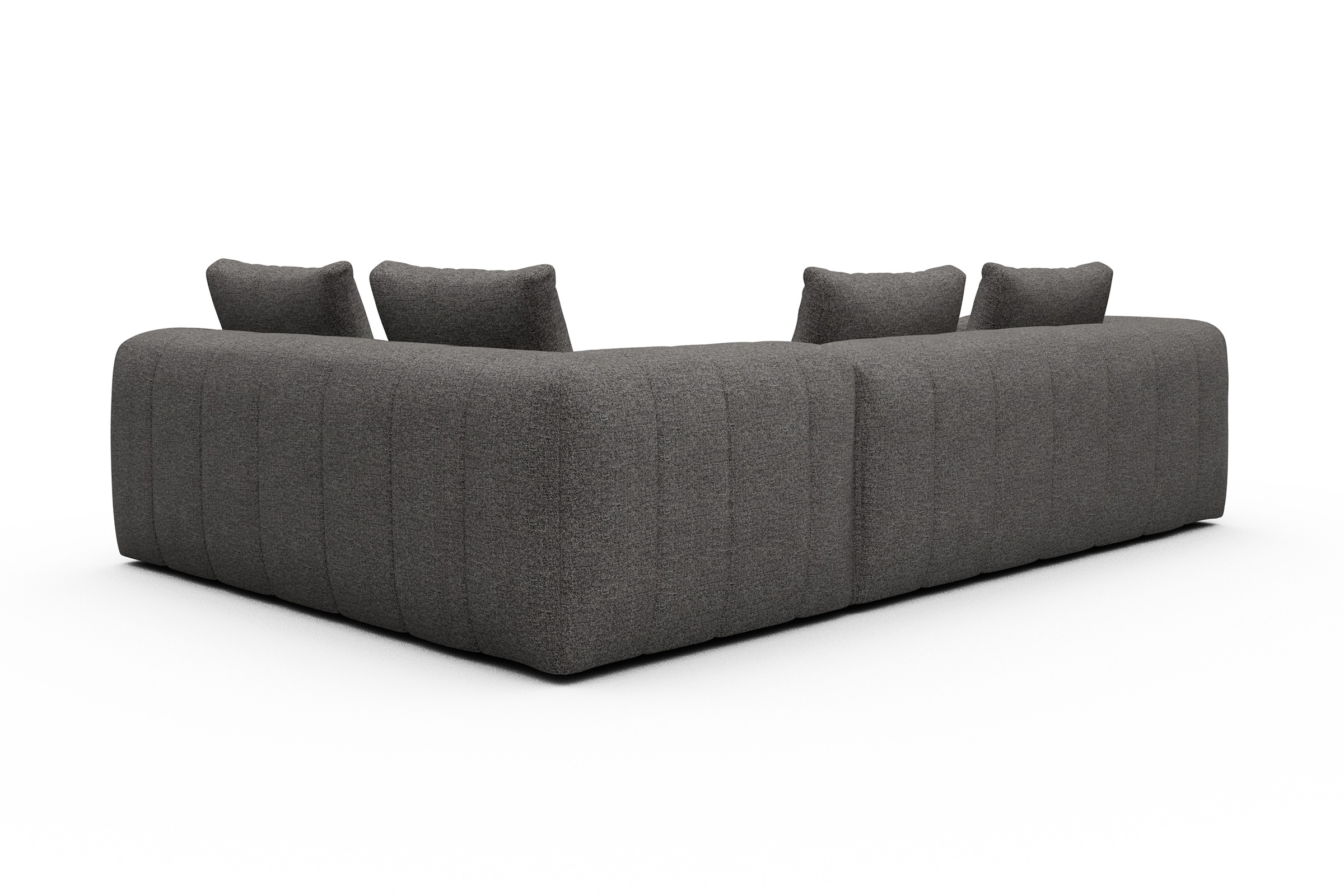 Ecksofa Hugo 2x 2,5-Sitzer Armlehne links Carreno-Salt-and-Pepper