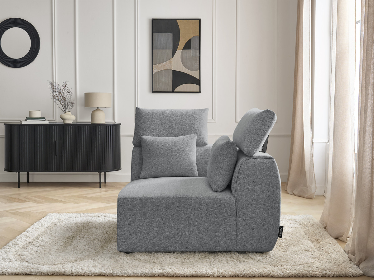 Bobochic Jana Eckmodul Melange-Stoff Dunkelgrau