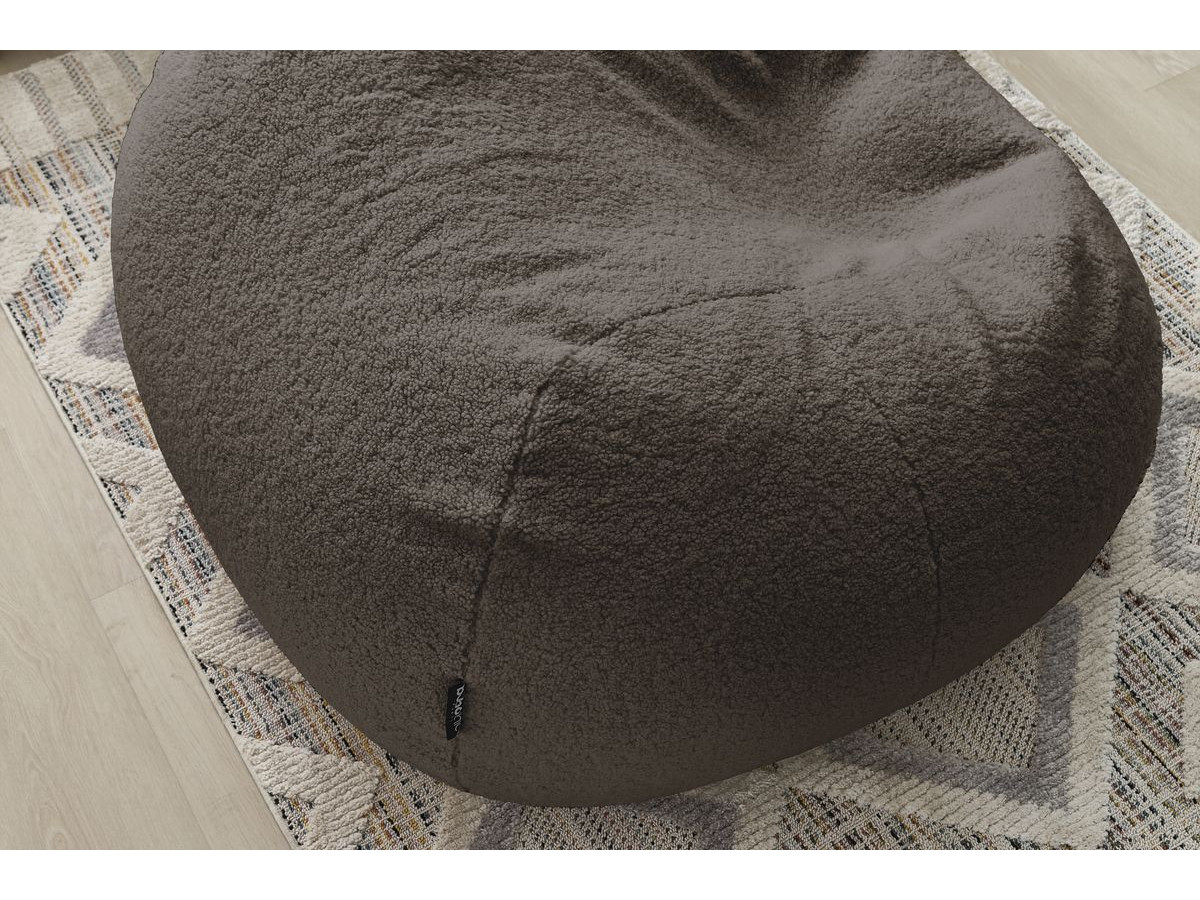 Bobochic Meribel Pouf Bouclé-Stoff Braun