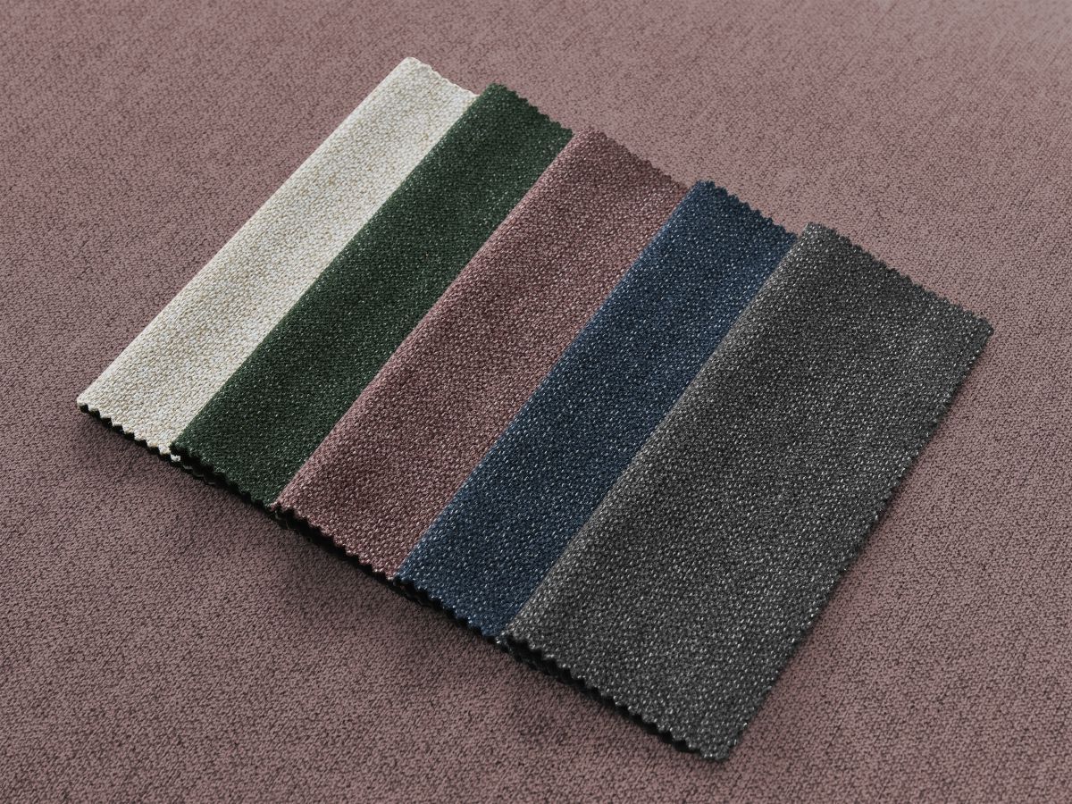 Bobochic Rousseau Ecksofa Melange-Stoff Rosa Ecke links