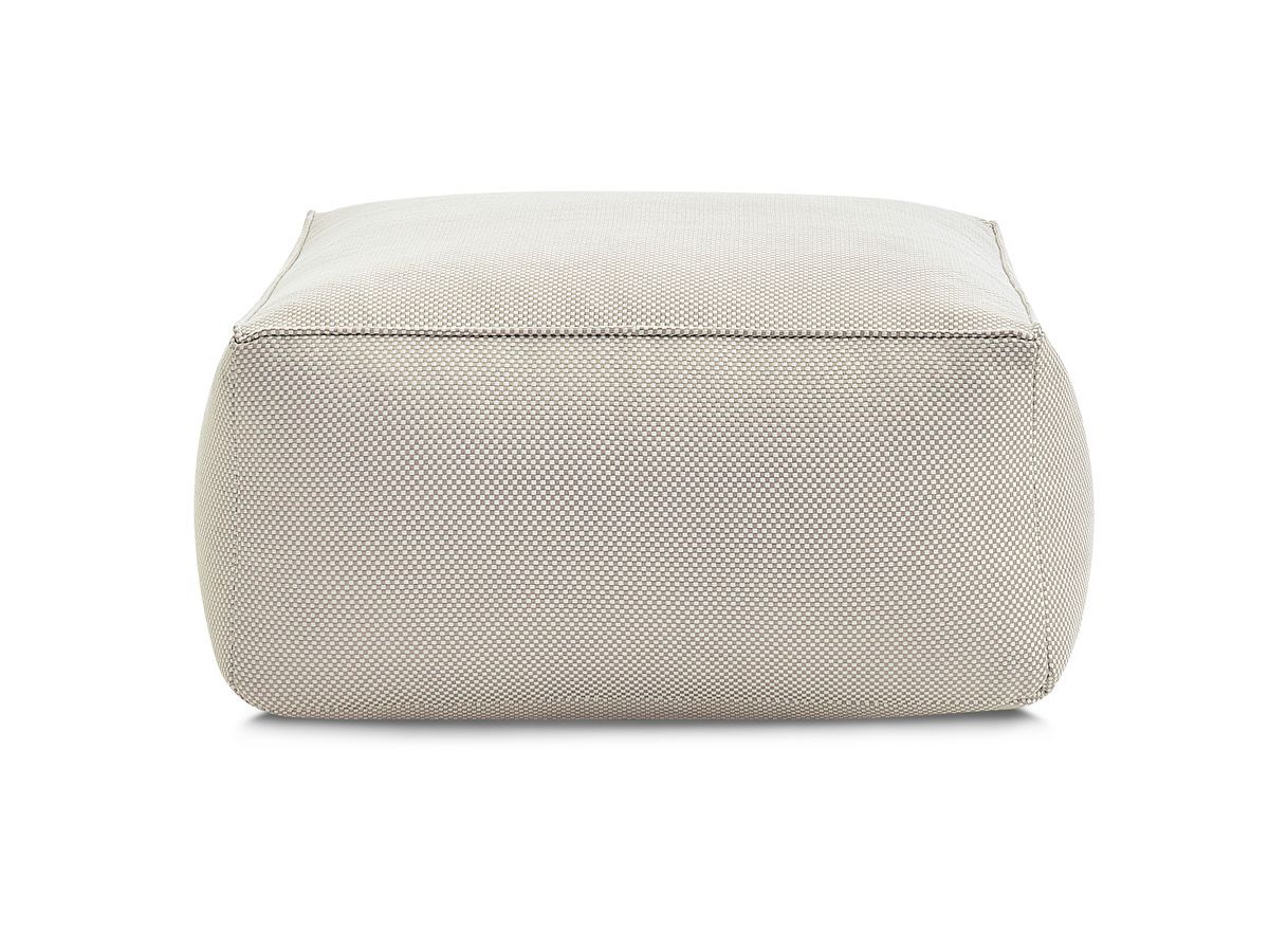Bobochic Riviera Pouf 80 × 80 cm Melange-Stoff Beige