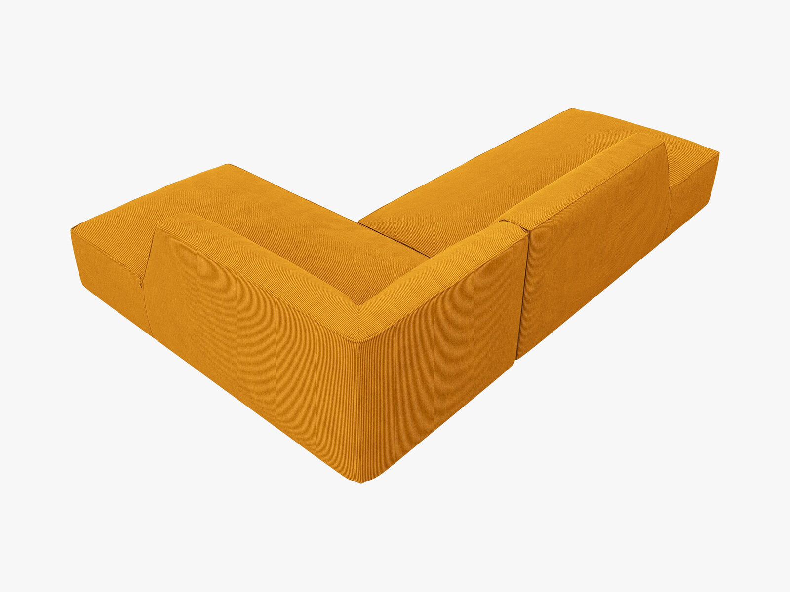 Micadoni Ecksofa Ruby 4-Sitzer Rechts Kord Scala Gelb