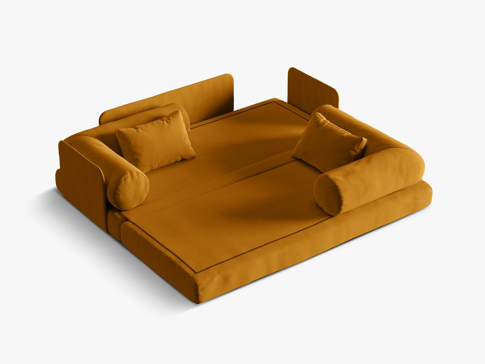 Micadoni Sofa Dreamy 3-Sitzer mit Schlaffunktion Samt Salvador Gelb