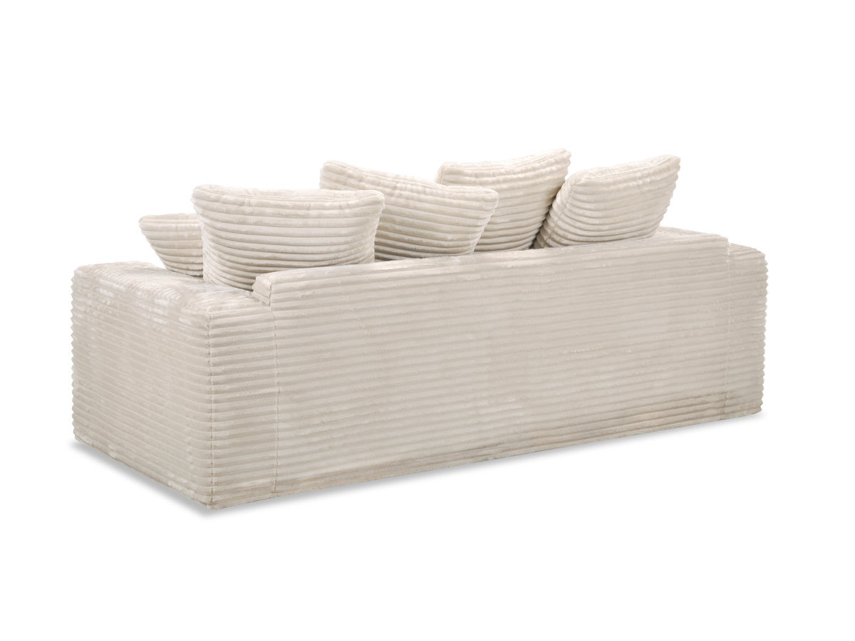 Bobochic Nevada Sofa 2,5-Sitzer Breitcord weich Beige
