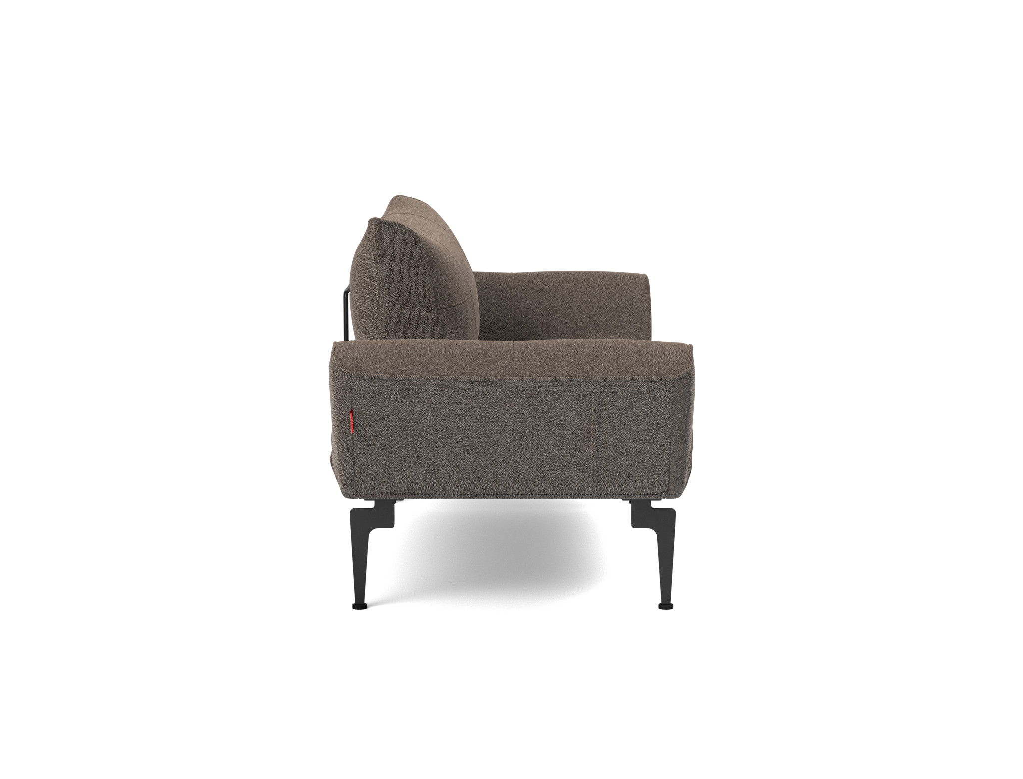 Tagesbett Zeal Boucle Skandi 530-Taupe Beine Laser schwarz
