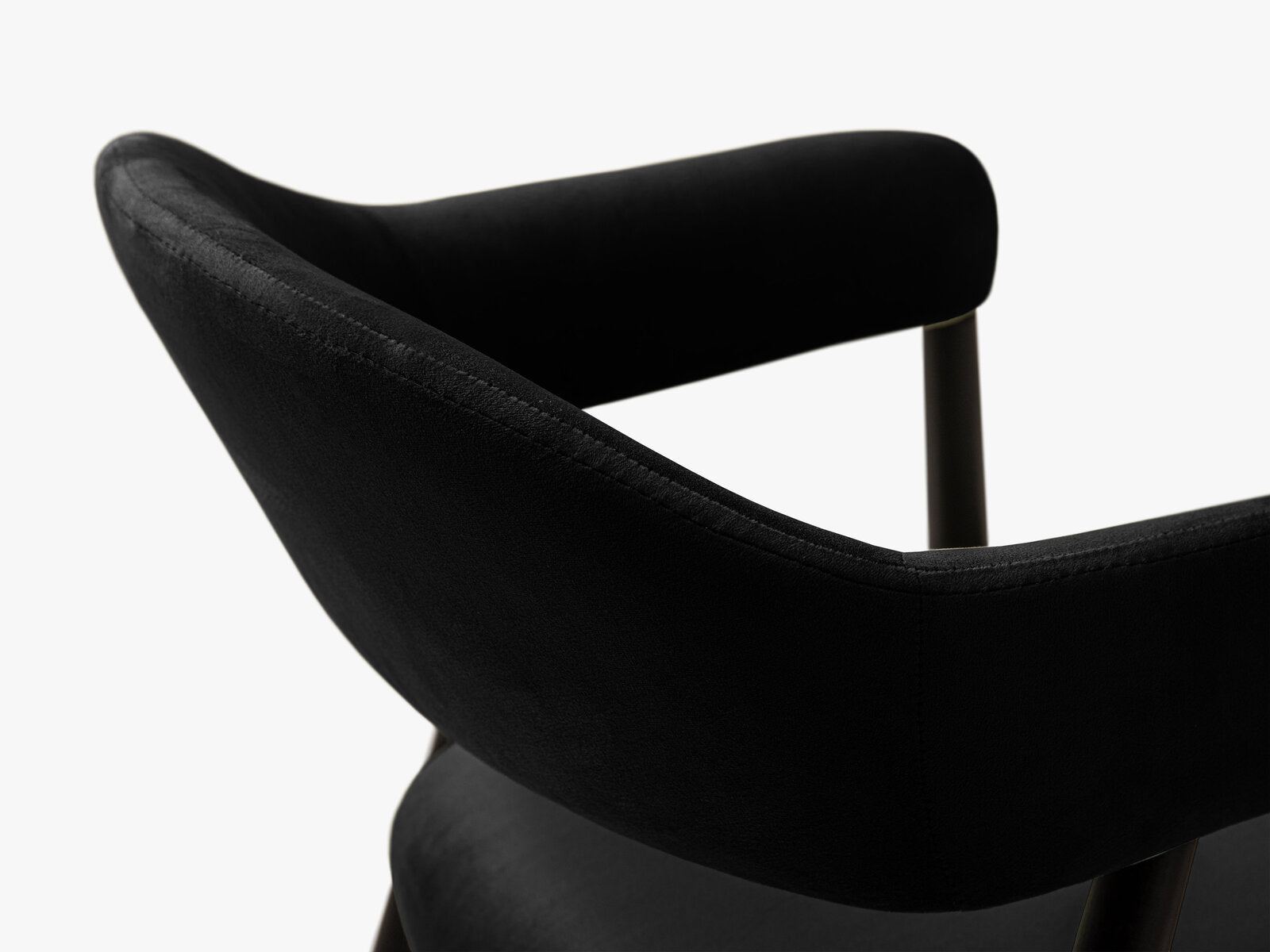 Micadoni Stuhl Adra Samt Magic Velvet Schwarz Schwarzes Buchenholz