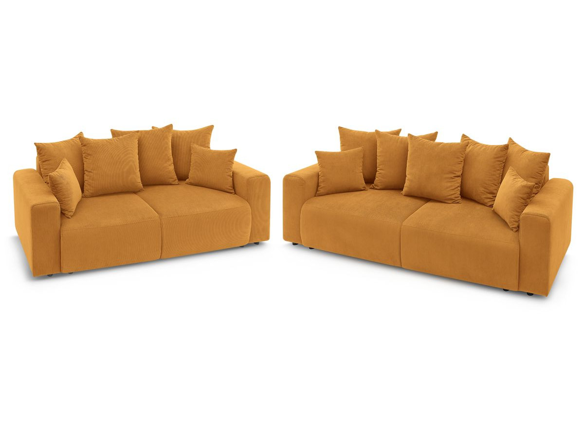 Bobochic Envy Sofa 5-Sitzer Cordsamt Gelb