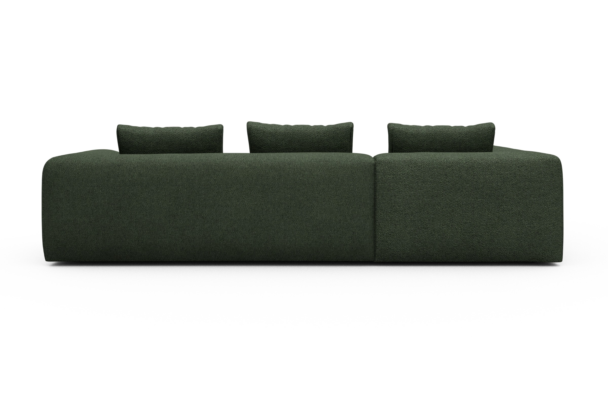 Ecksofa Fred Relax-Ecke links mit 2,5-Sitzer Vanora-Deep-Green