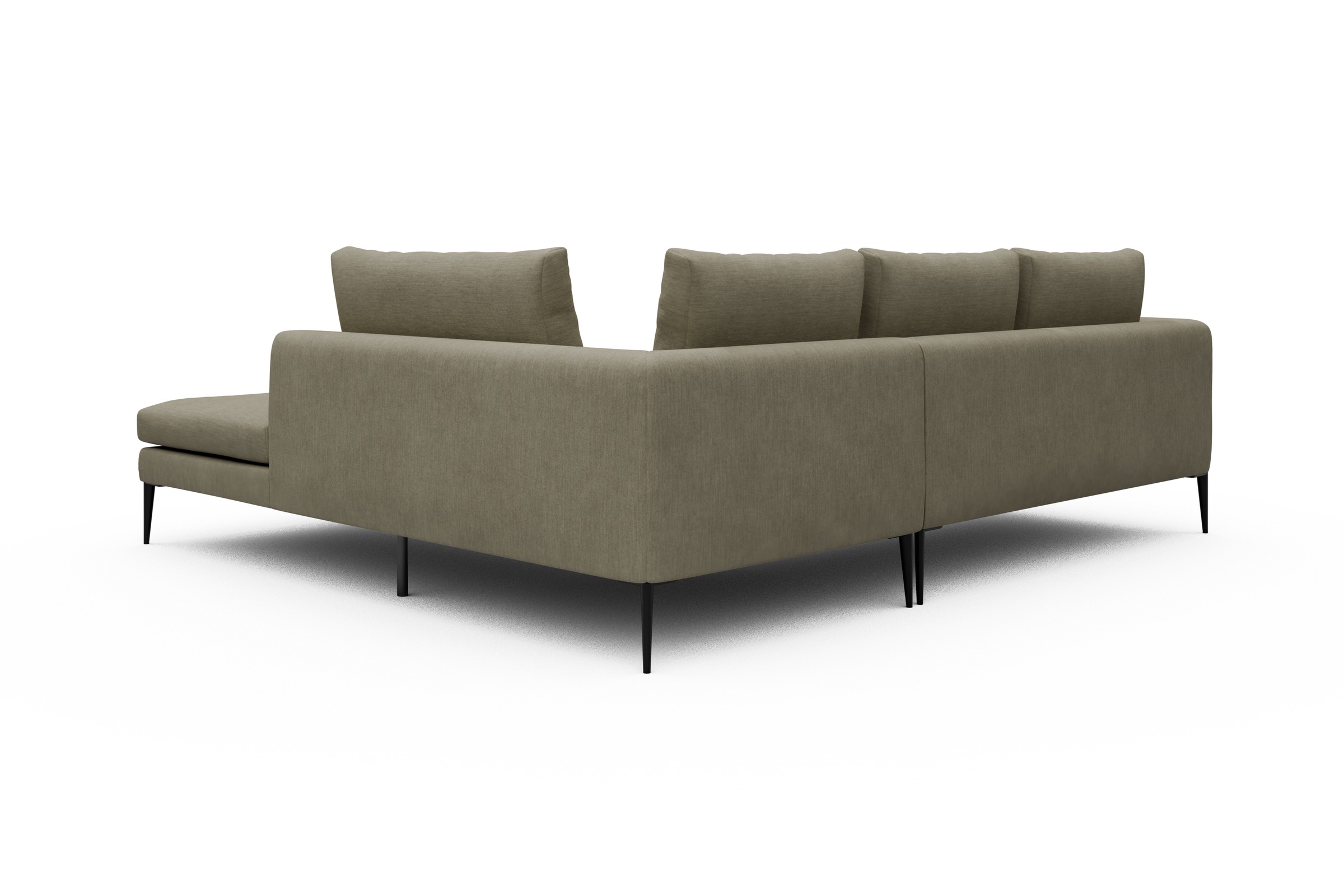 Ecksofa Paul Relax-Ecke rechts mit 2-Sitzer Vivus-Dusty-Sand
