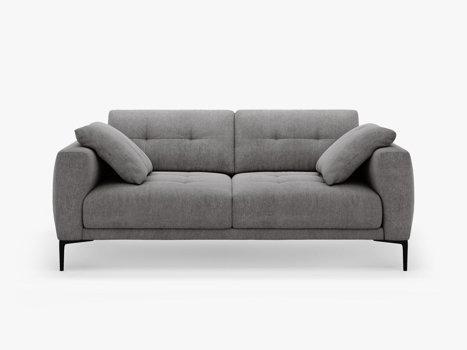 Micadoni Sofa Bemy 3-Sitzer Strukturierter Stoff Grau