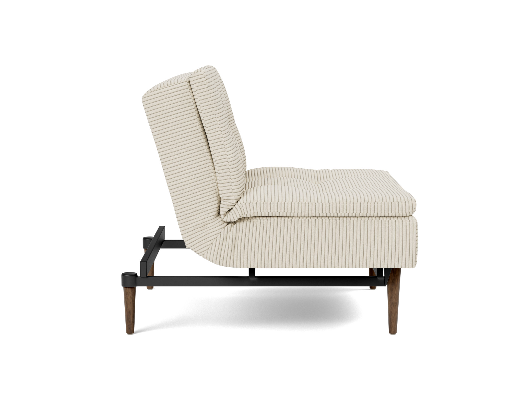 Sessel Dublexo Kord Corduroy 594-Ivory Beine Styletto Eiche dunkel