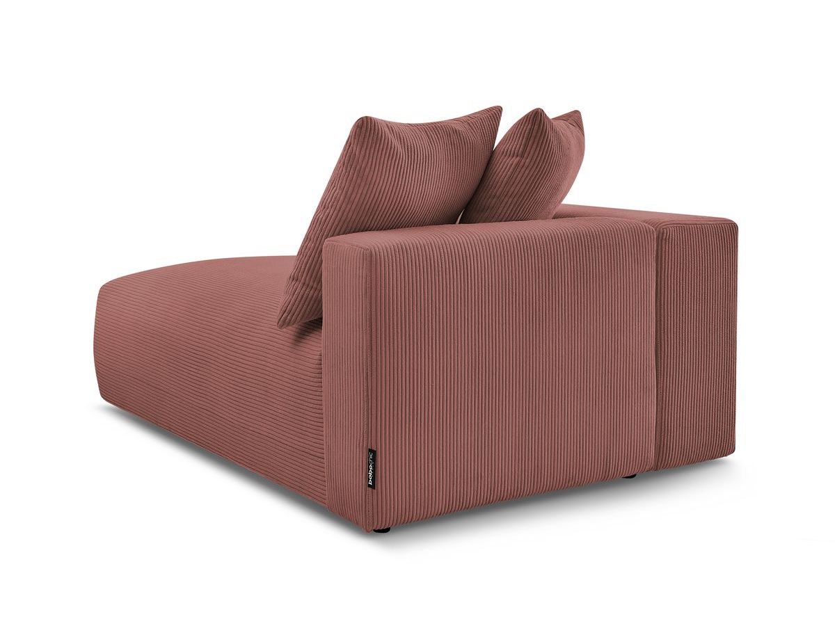 Bobochic Voltaire Méridienne-Modul Cordsamt Rosa Ecke links