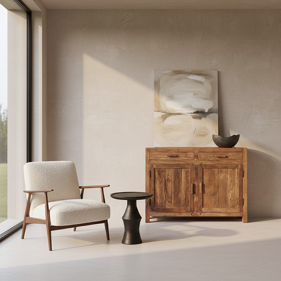 Raw Materials Sideboard Farmwood Recyclingholz 120cm