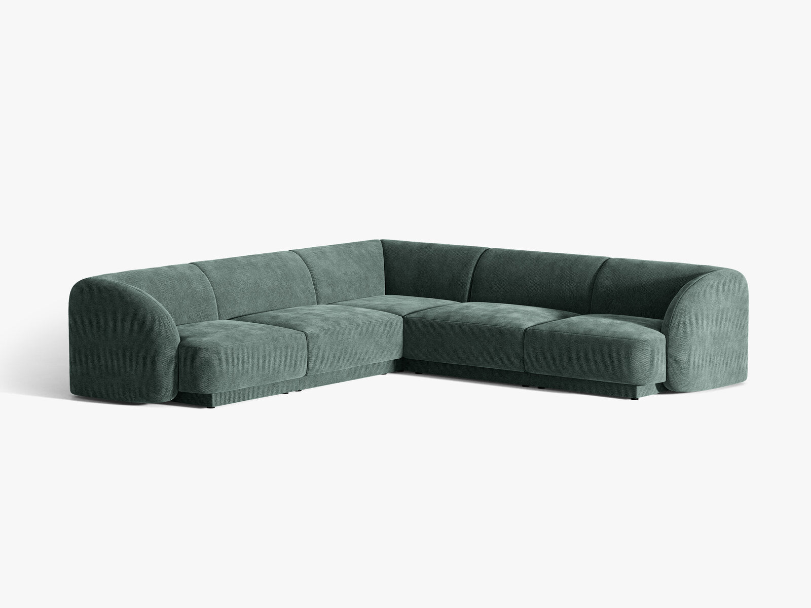 Micadoni 5-Sitzer Symmetrisches Ecksofa Miley Chenille Haga Petrol