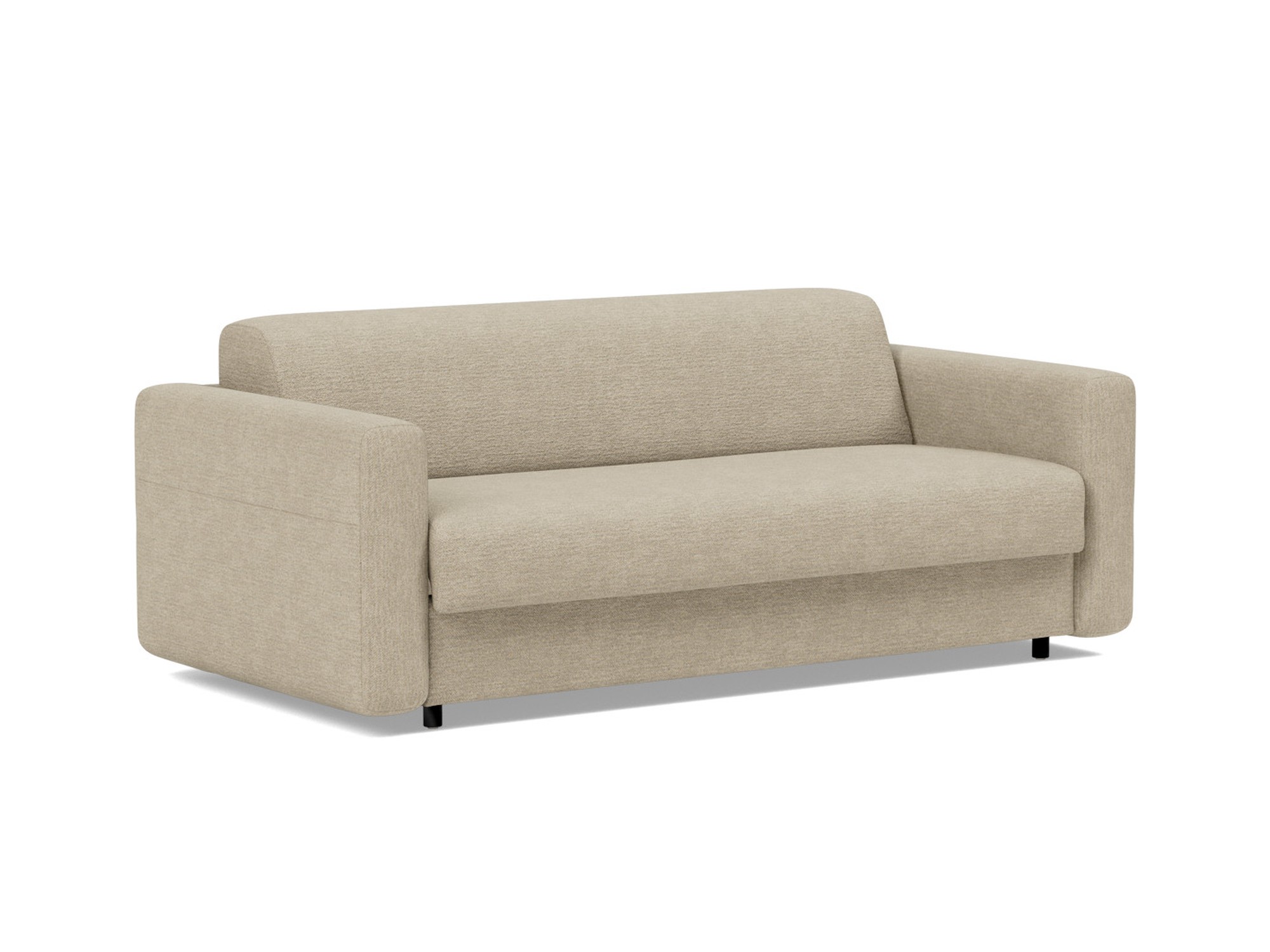 Schlafsofa Killian mit Taschenfederkernmatratze 140 Strukturierter Stoff Taura 356-Sand