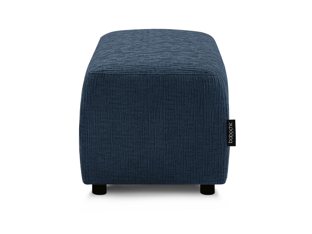 Bobochic Atilla Pouf Strukturstoff Dunkelblau