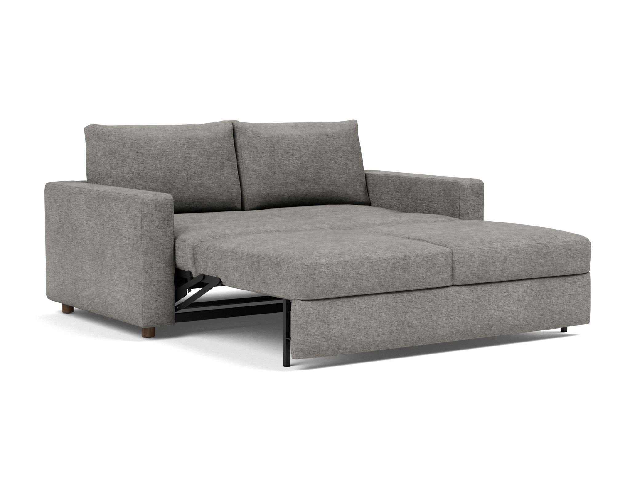 Schlafsofa Neah mit Standard-Armlehnen 160 Flachgewebe Avella 282-Warm-Grey