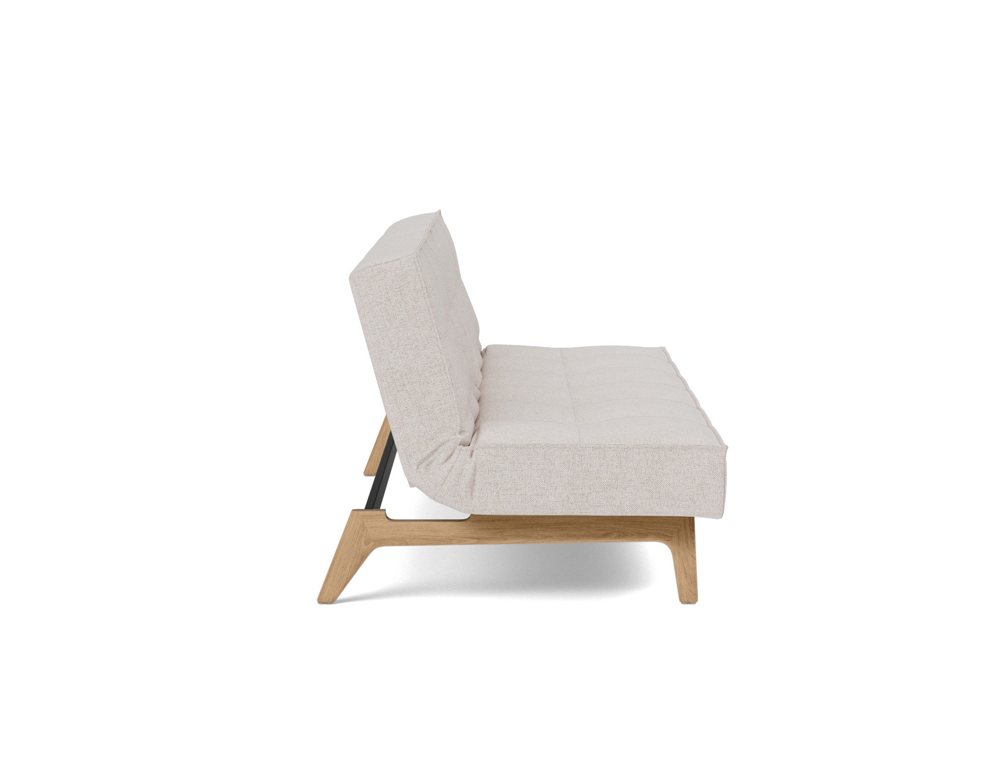 Schlafsofa Splitback Strukturierter Stoff Weda 300-Weda-Sand Beine Eiche