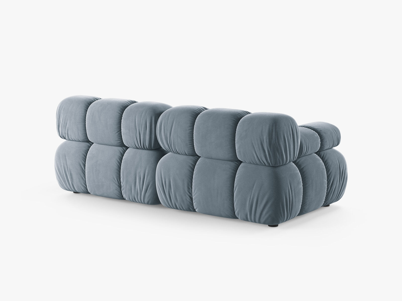 Micadoni Modulares Sofa Bellis 2-Sitzer Samt Bluvel Hellblau