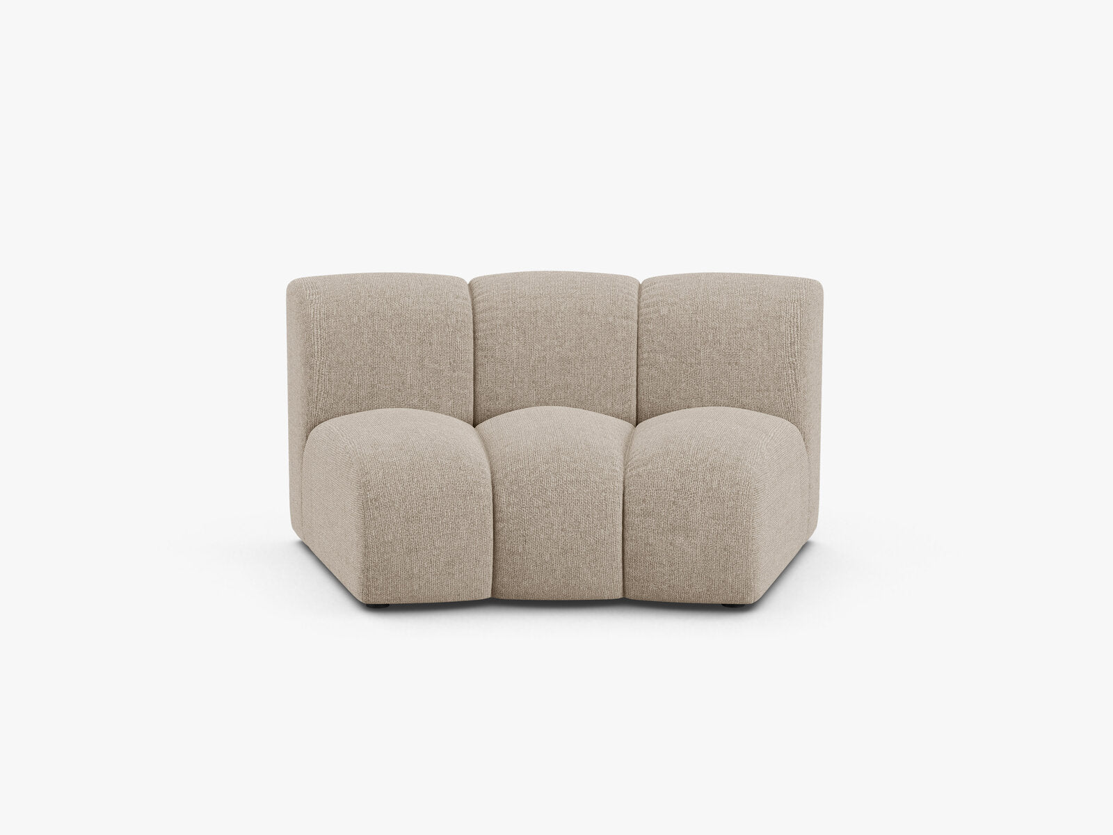 Micadoni Modul Armlos Lupine 1-Sitzer Large Chenille Eden Dunkelbeige