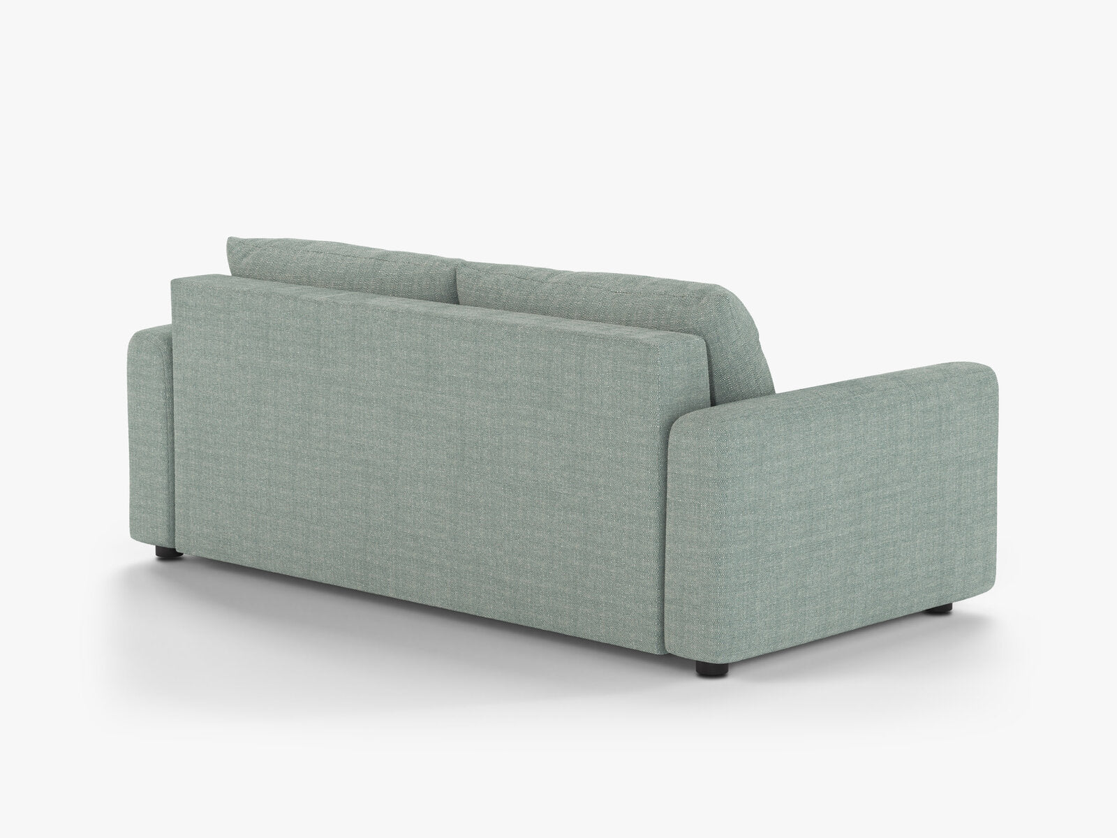 Micadoni Sofa mit Schlaffunktion David 3-Sitzer Strukturierter Stoff Babel Minze