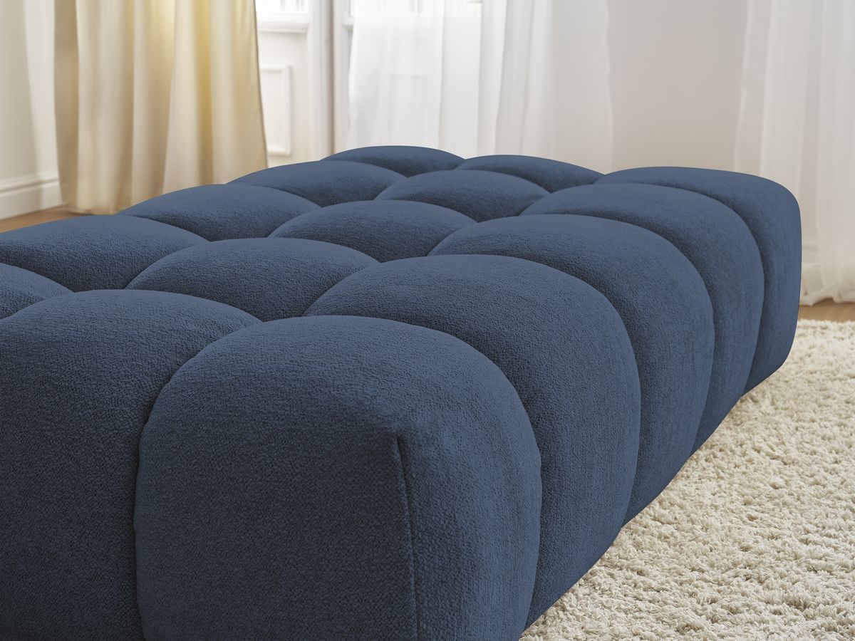 Bobochic Everest Pouf 166 × 100 cm Melange-Stoff Dunkelblau