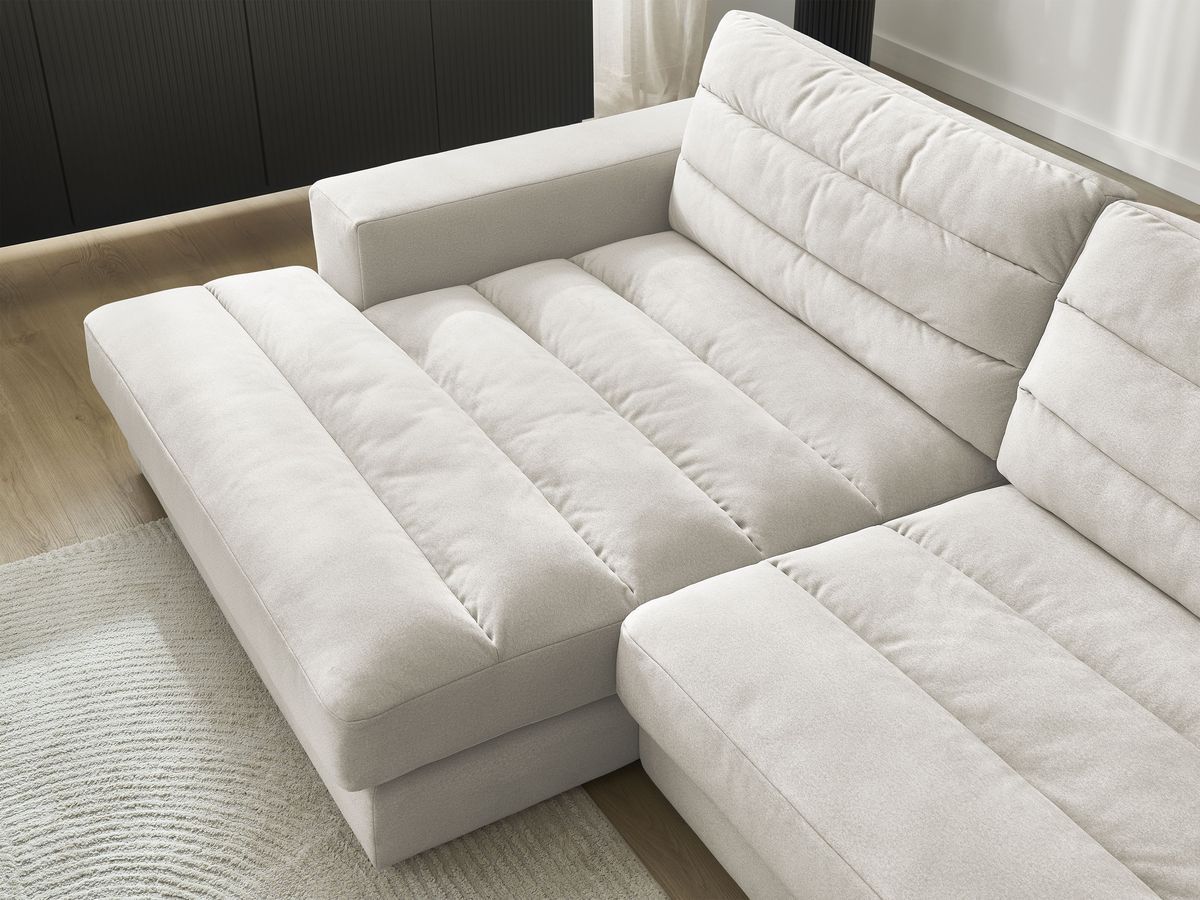 Bobochic Sierra Ecksofa Samt Beige Ecke links