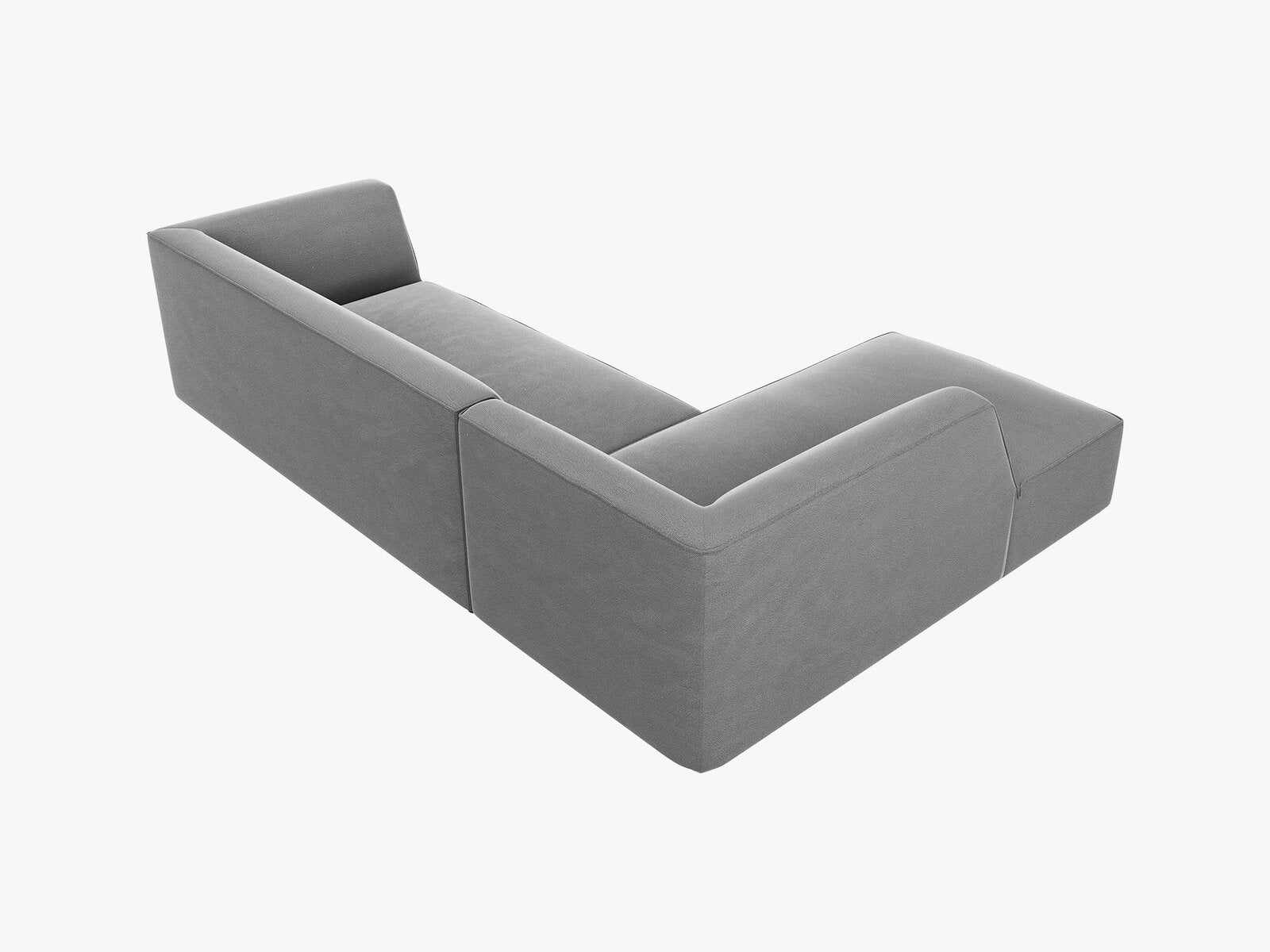Micadoni 4-Sitzer Modular Sofa Ruby Links Samt Salvador Grau