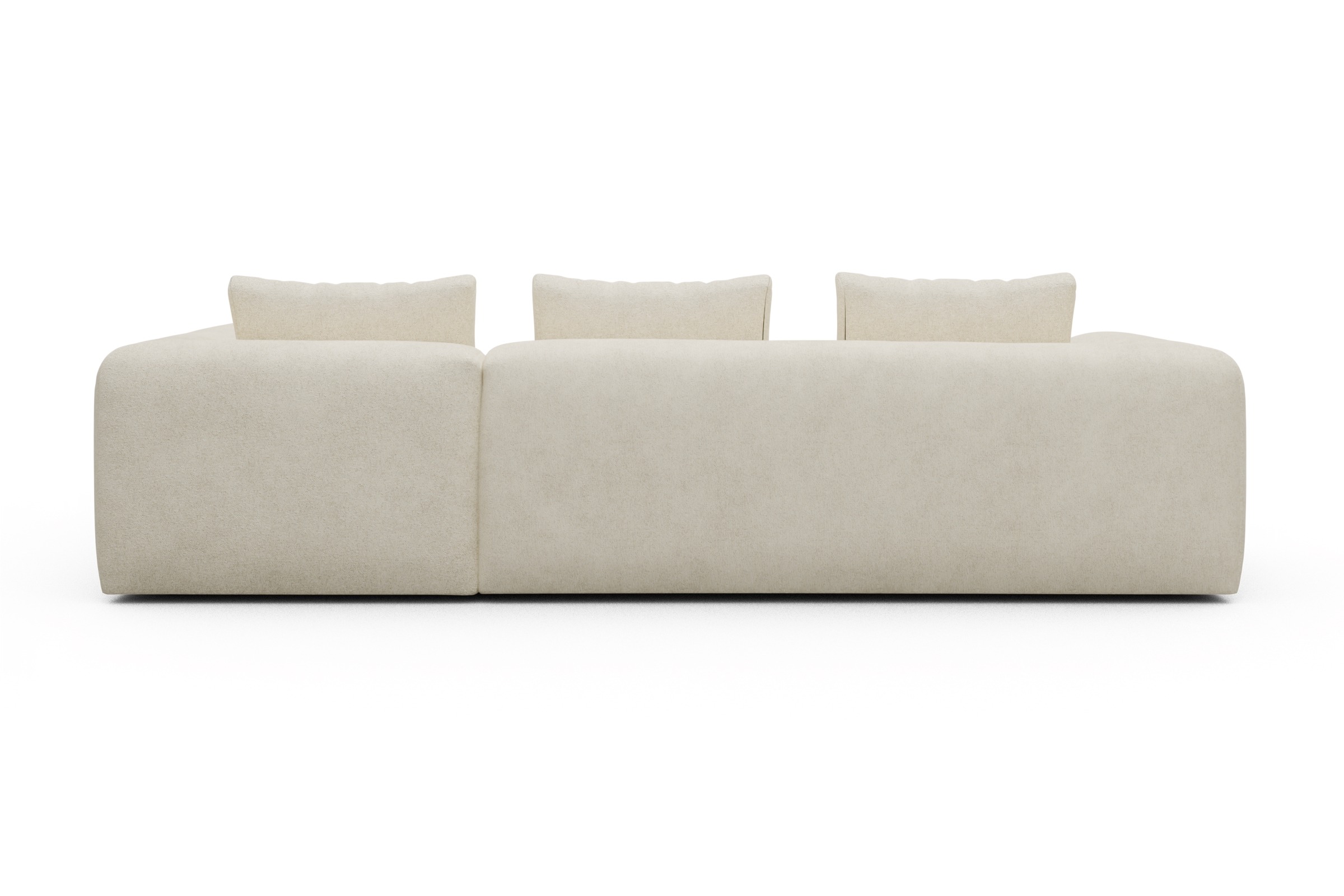 Ecksofa Fred 2x 2,5-Sitzer rechts offen Boucle-Off-White