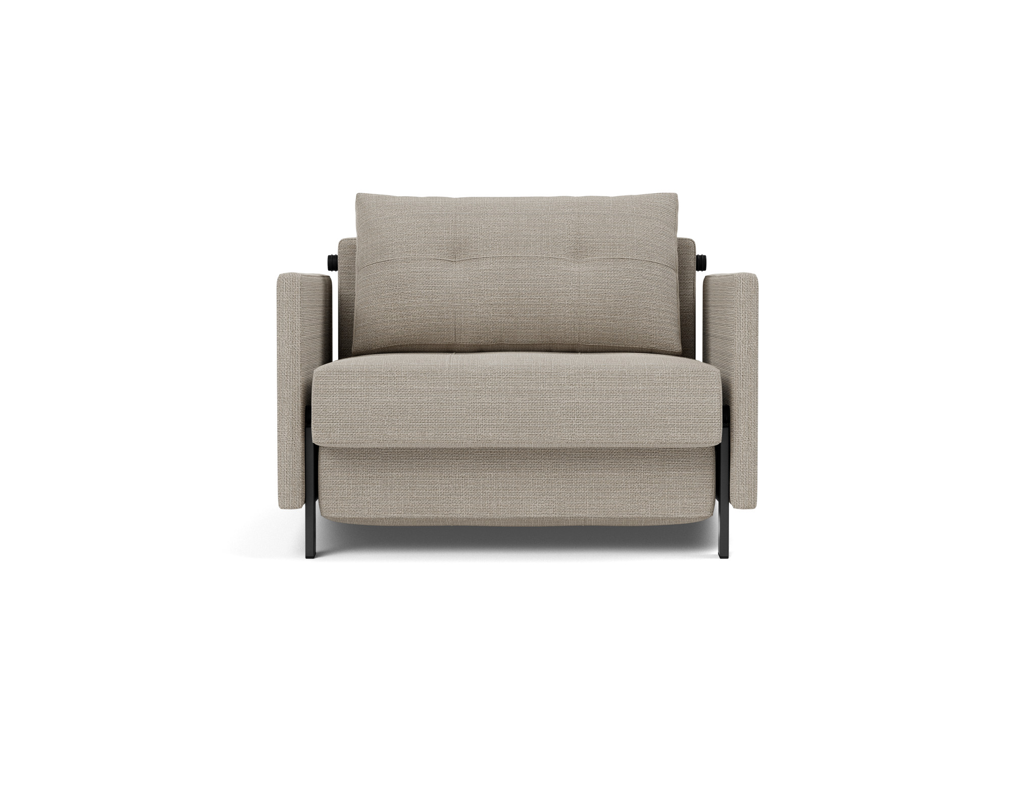 Schlafsessel Cubed 90 mit Armlehnen Strukturierter Stoff Kenya 579-Gravel