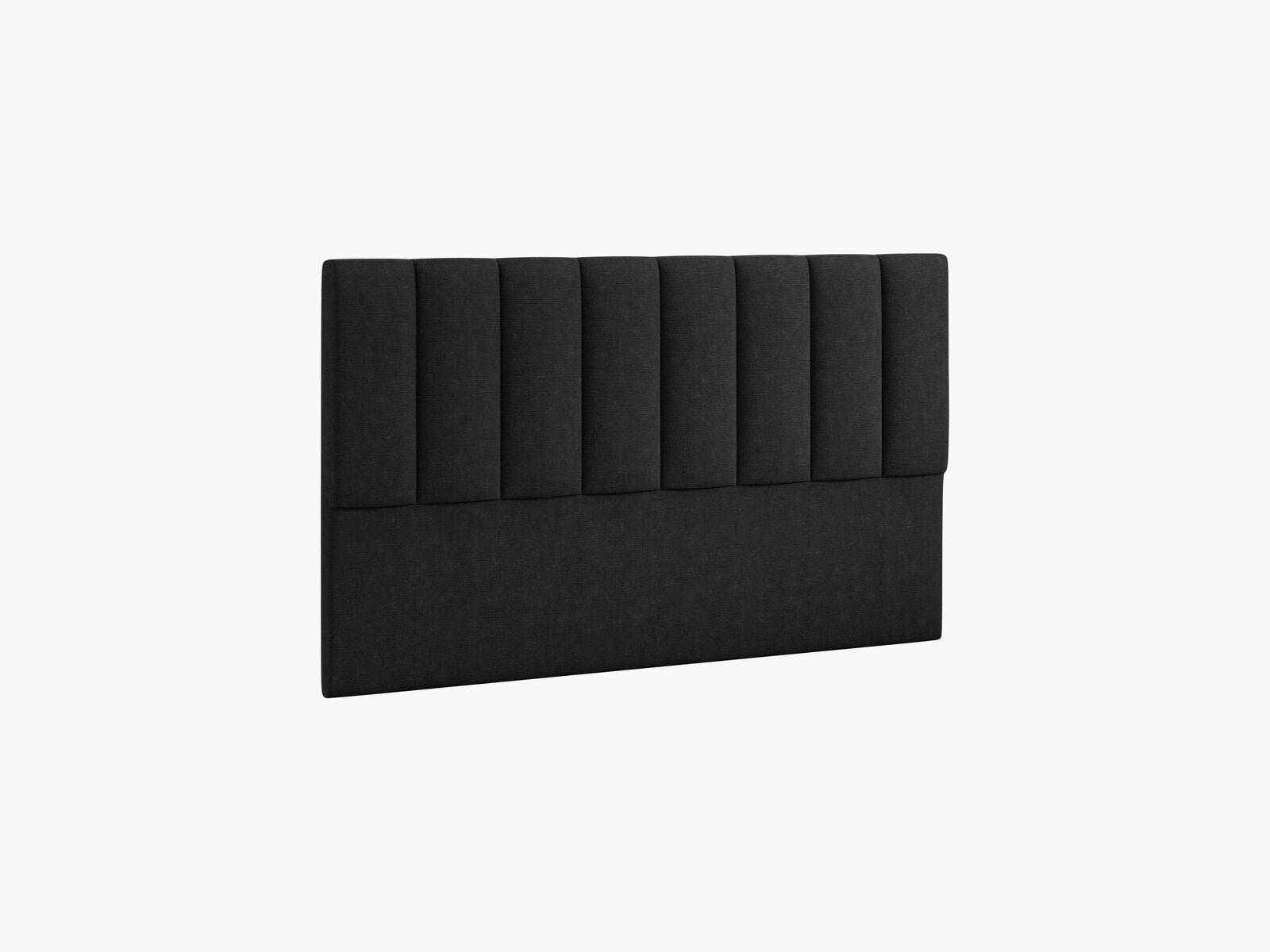 Micadoni Marl Samtiger Kopfteil 140 cm (H 95 cm) Strukturierter Stoff Liberty Schwarz 160x95