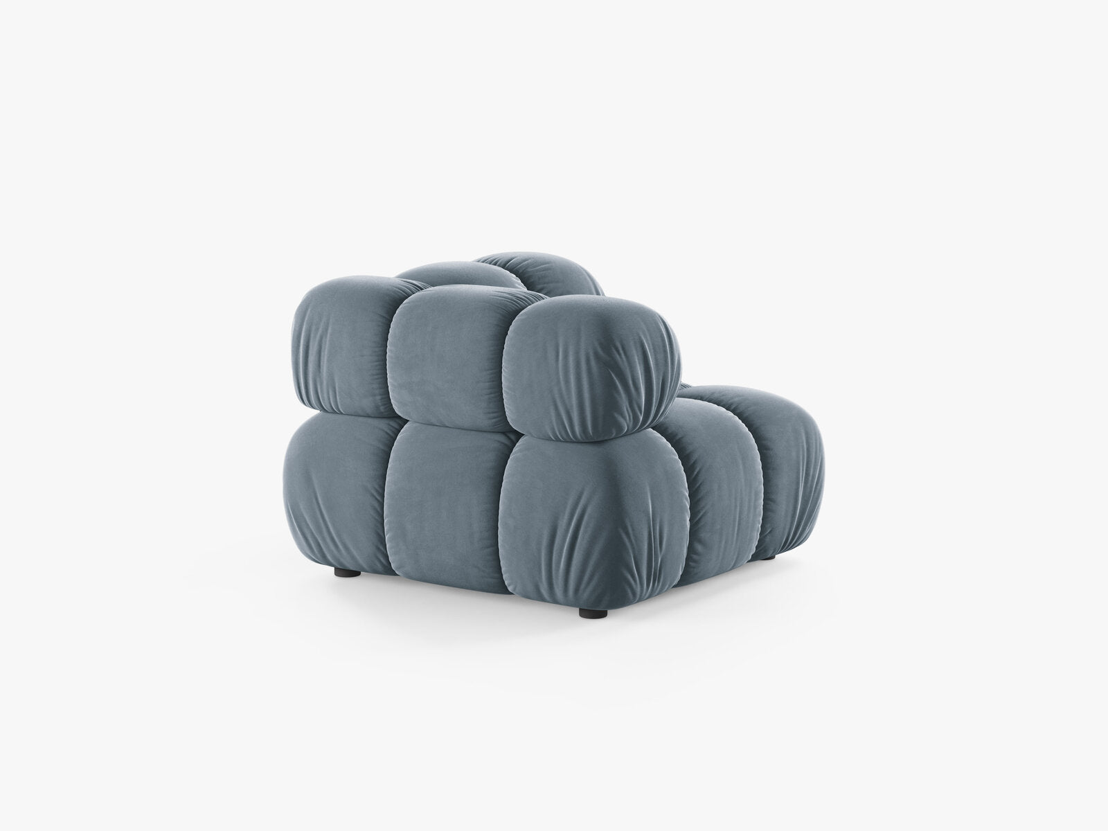 Micadoni symmetrisches Eckmodul Bellis Samt Bluvel Hellblau
