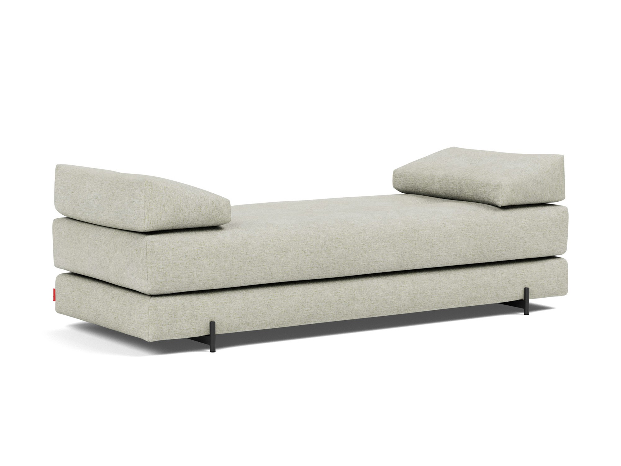 Tagesbett Sigmund Flachgewebe Avella 280-Sand Beine Indu schwarz