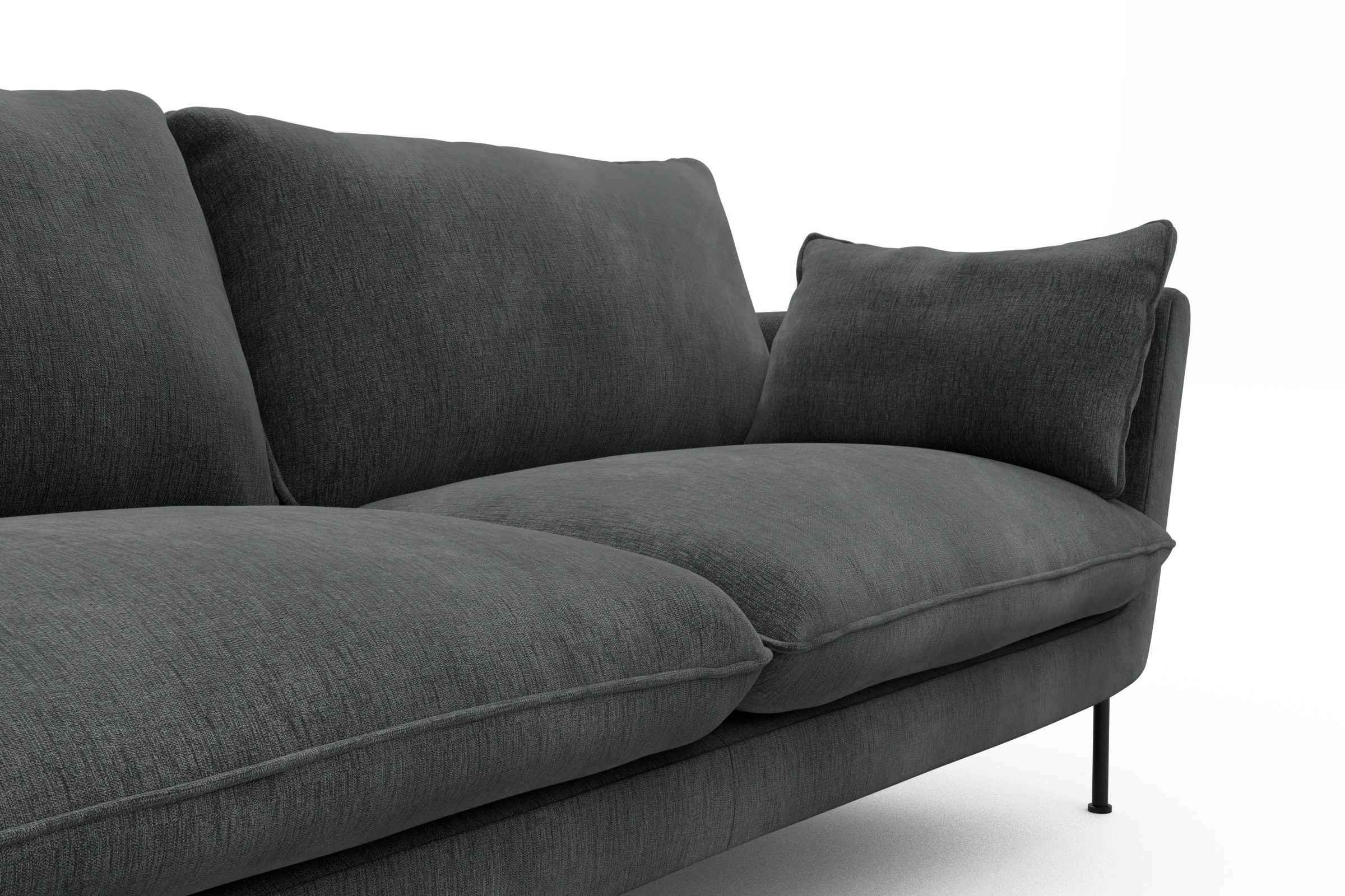 Sofa Anton 3-Sitzer Smooth-Deep-Warm-Grey