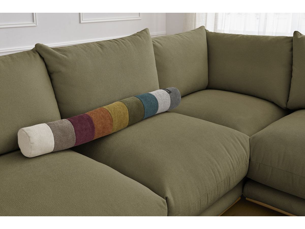 Bobochic Ernest Ecksofa mit Pouf Stoff Grün