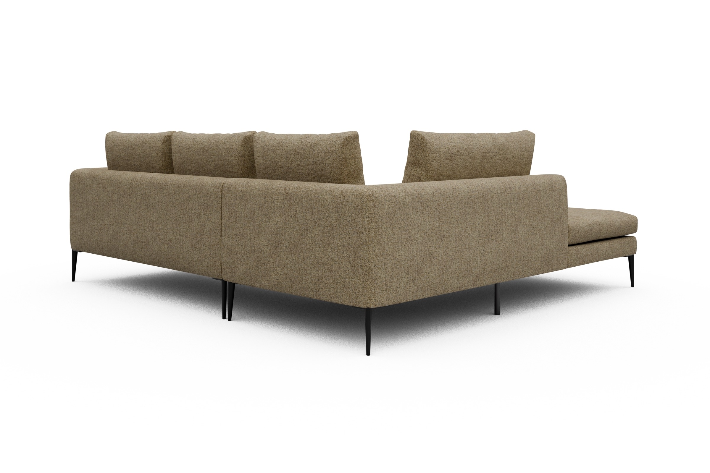 Ecksofa Paul Relax-Ecke links mit 2-Sitzer Carreno-Silician-Yellow