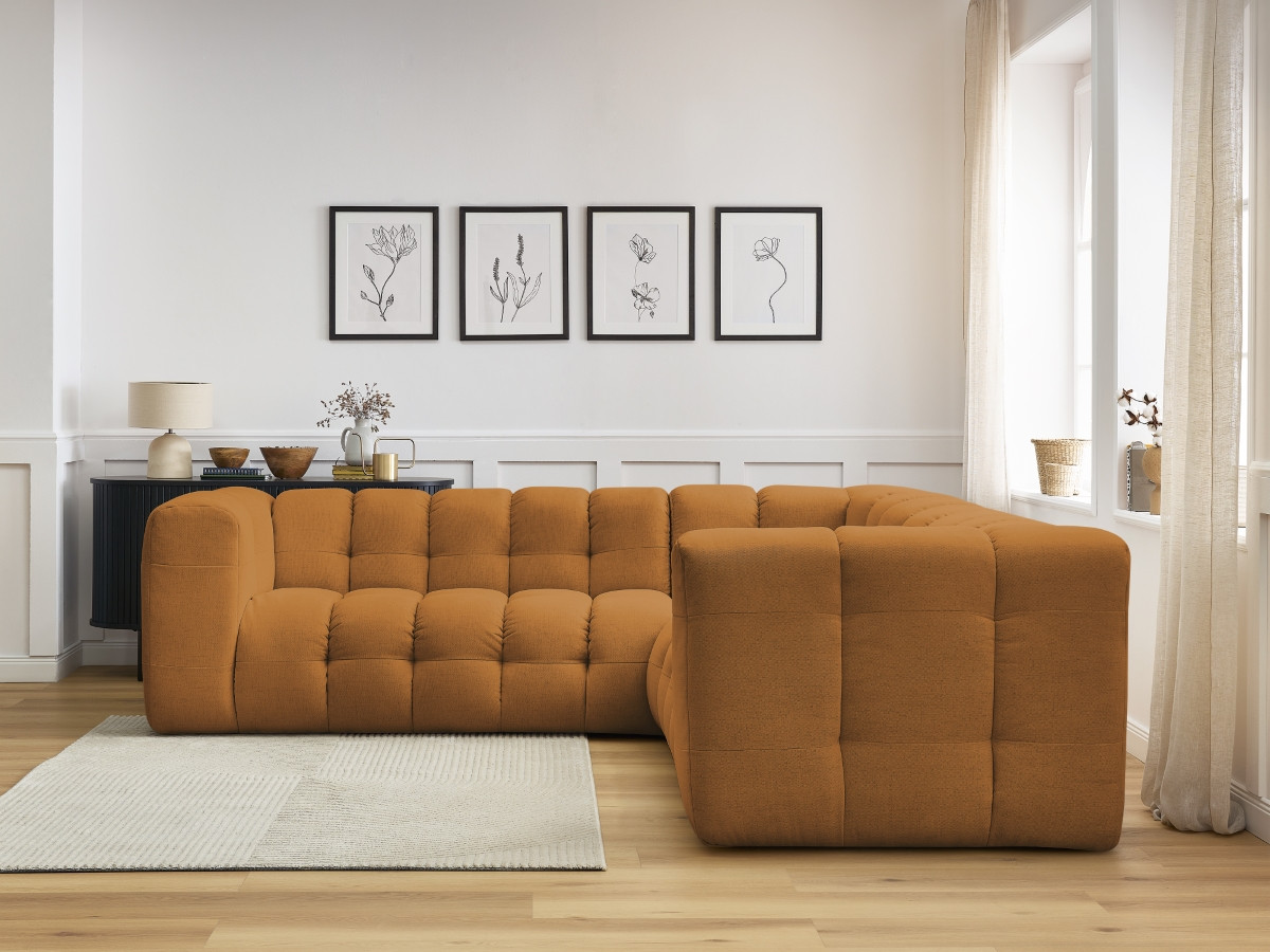 Bobochic Cloud Ecksofa 268 × 184 cm Stoff Gelb