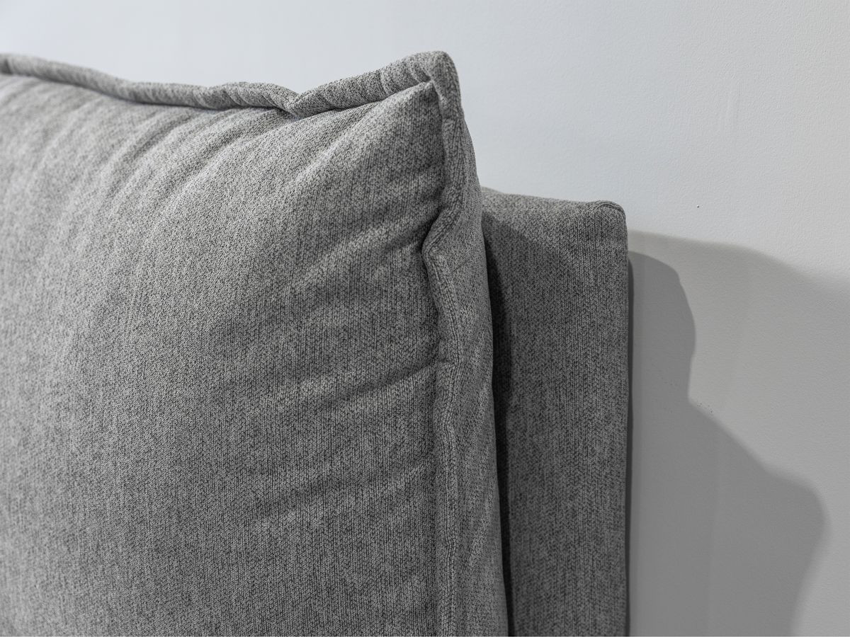 Bobochic Garance Polsterbett mit Bettkasten Stoff Beige, Liegefläche 140 × 190 cm