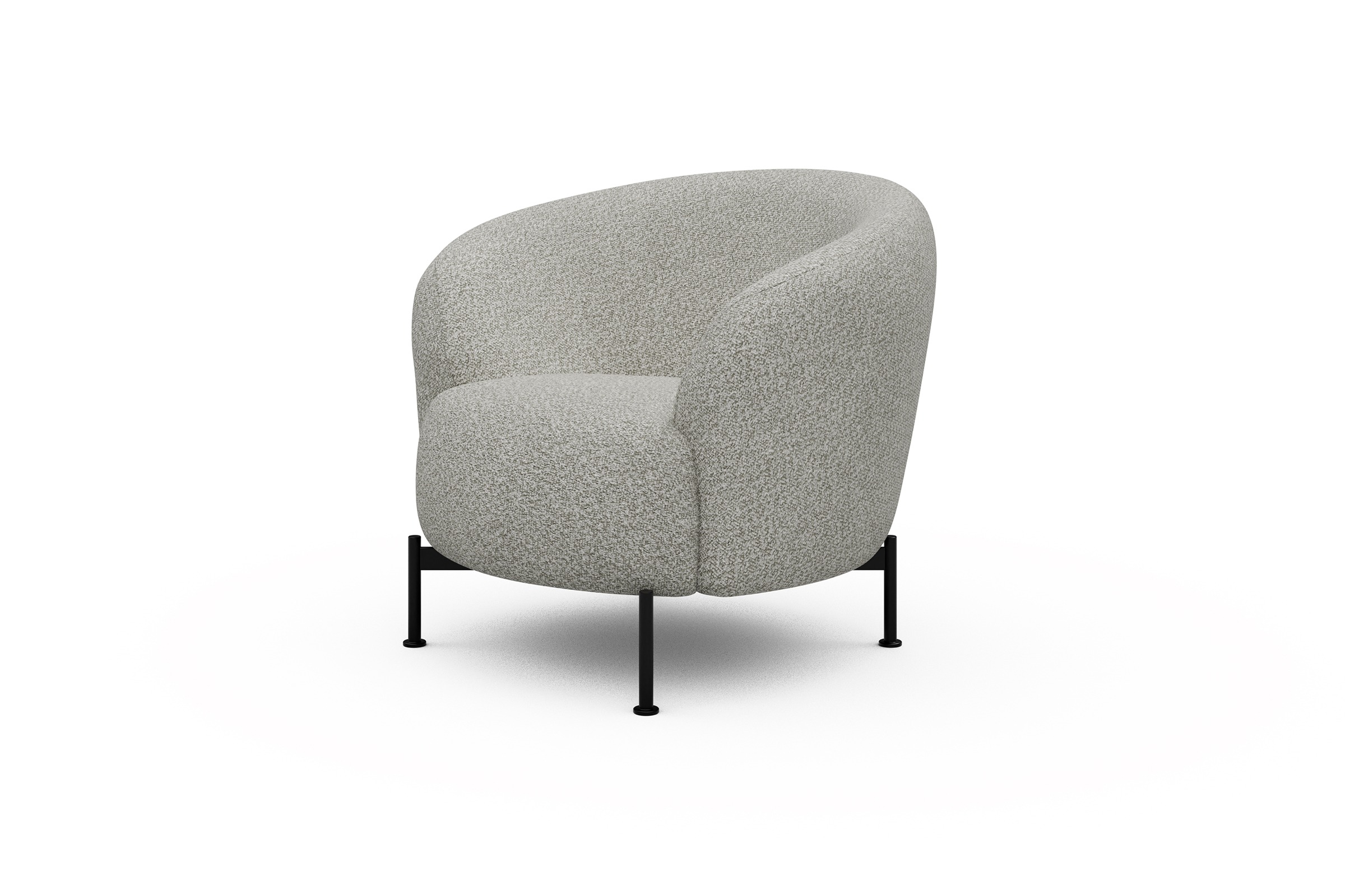 Sessel Ronda X-Metallgestell Schwarz Vanora-Warm-Sand