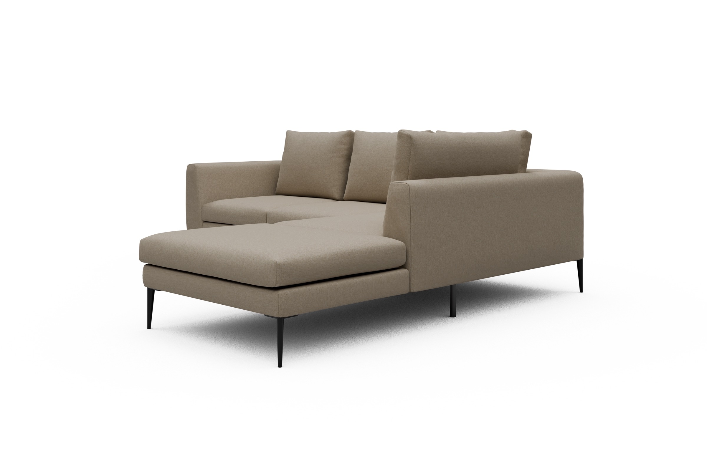 Ecksofa Paul Relax-Ecke rechts mit 2-Sitzer Satya-Natural