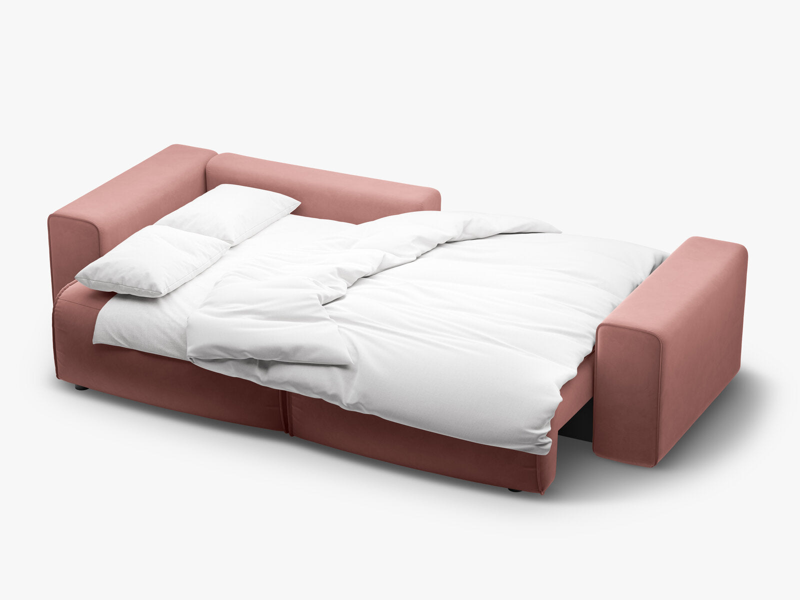 Micadoni Ecksofa Victor 3-Sitzer mit Schlaffunktion Links Samt Rosa