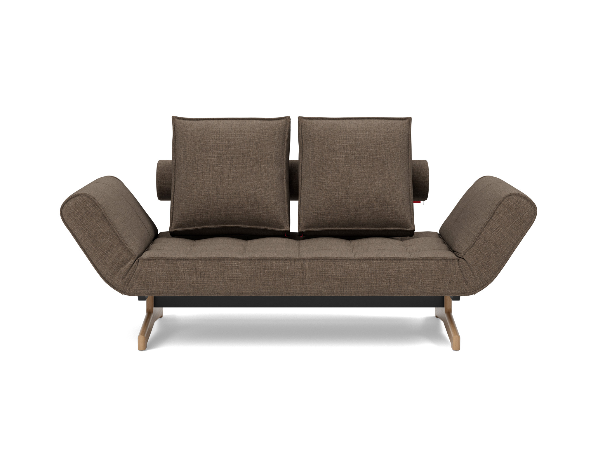 Tagesbett Ghia Chenille Esina 411-Cedar-Brown Beine Eiche