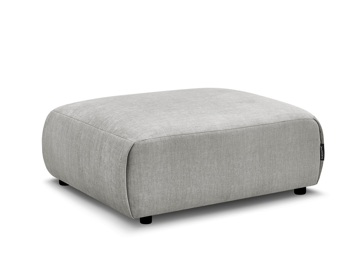 Bobochic Jana Pouf 94 × 114 cm Samt Hellgrau
