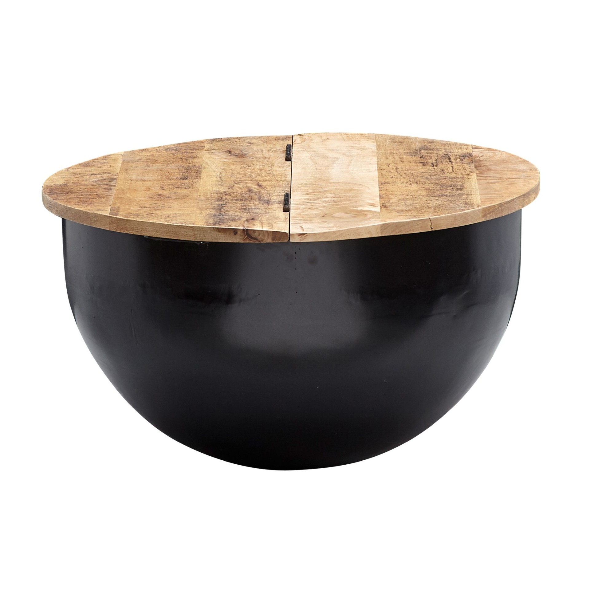 Couchtisch Gaupne Mango Massivholz Schwarz Höhe 34 cm