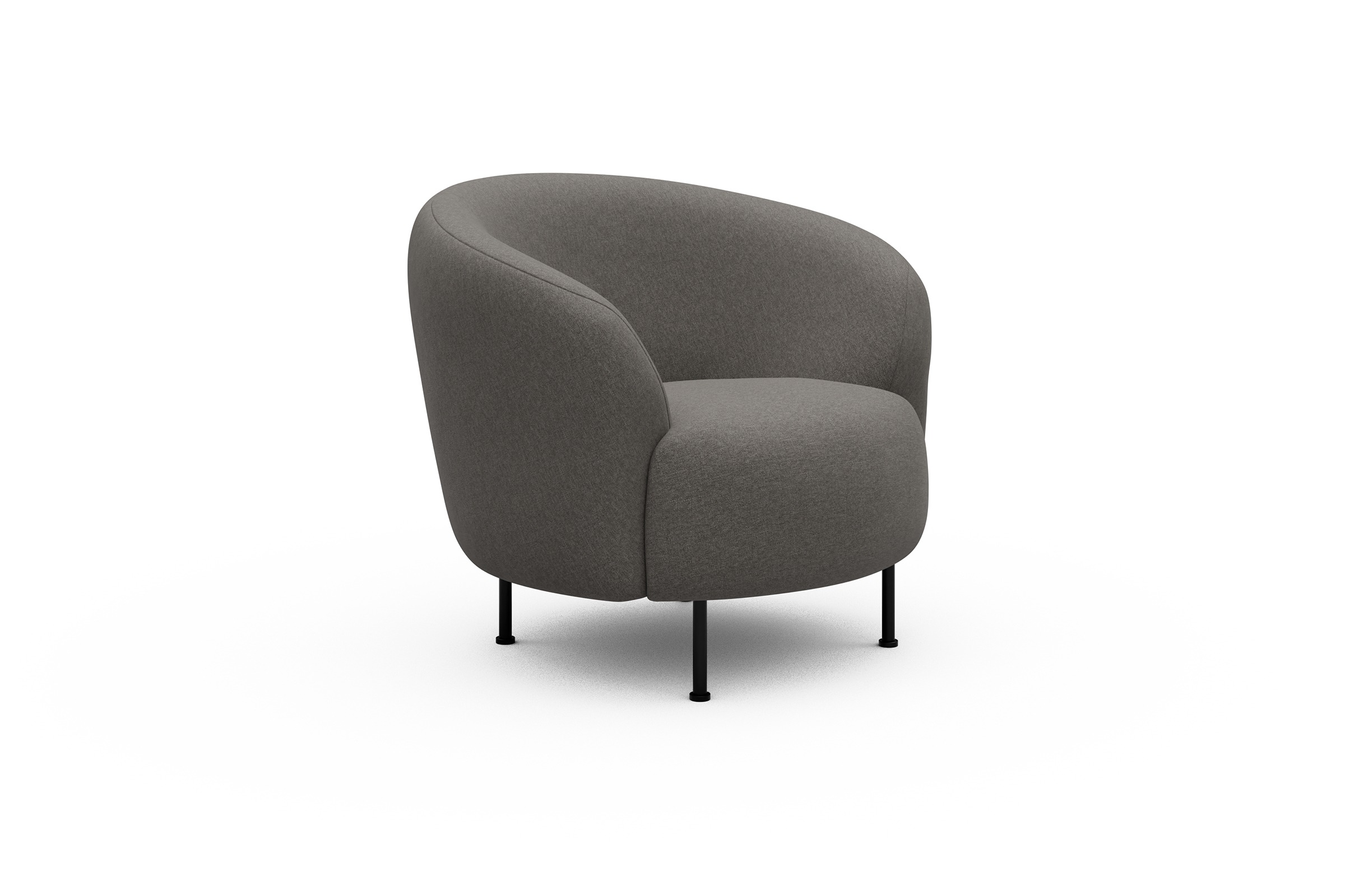 Sessel Ronda Metallbeine Schwarz Satya-Taupe