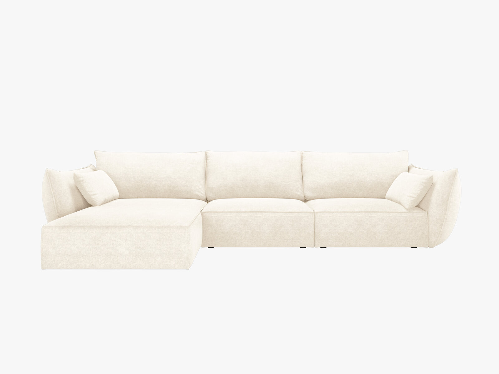 Micadoni Ecksofa Kaelle 4-Sitzer Links Chenille Over The Horizon Helles Beige