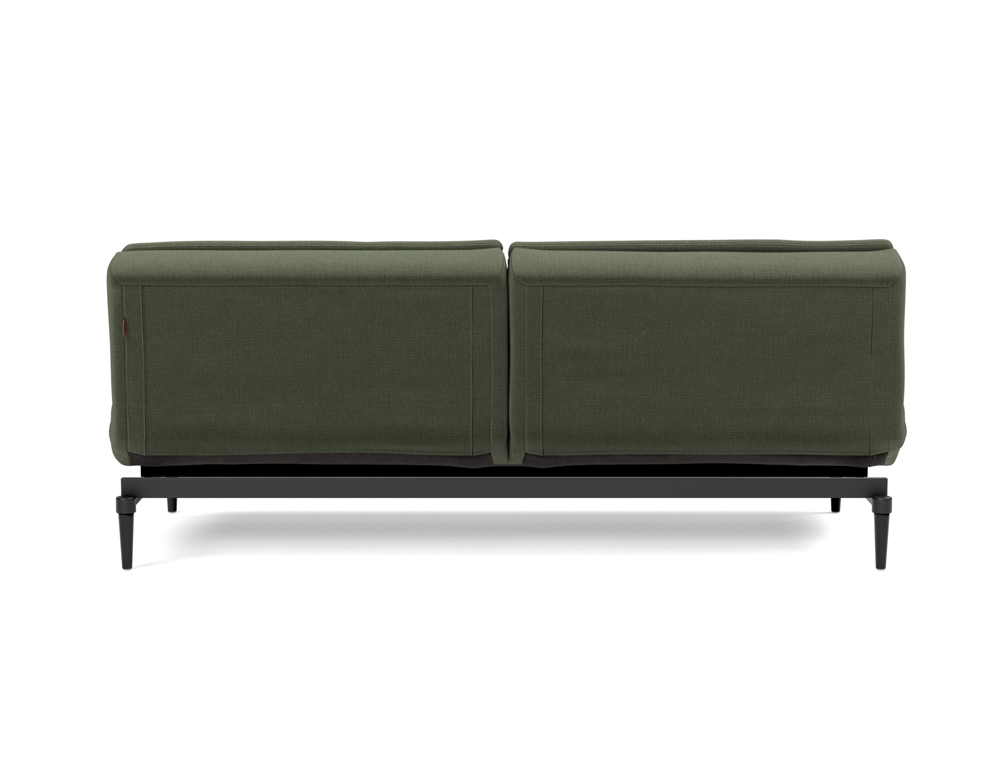 Schlafsofa Dublexo Chenille Esina 413-Olive-Green Beine Styletto Eiche schwarz