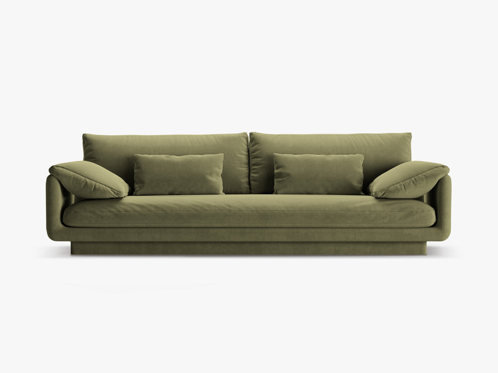 Micadoni Sofa Torino 4-Sitzer Samt Hellgrün