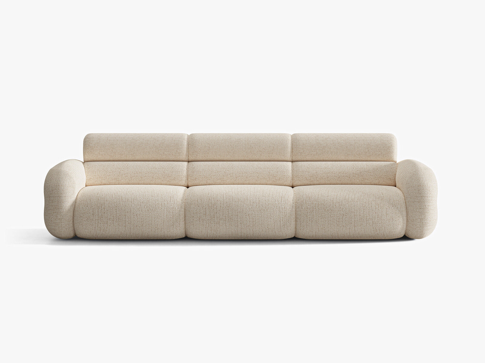 Micadoni Neo Modulares Sofa 4-Sitzer Chenille SILENCIO Helles Beige